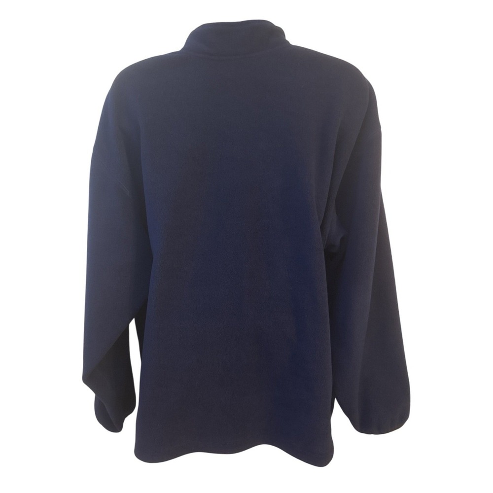 Vintage Adidas Mens XL Fleece Sweatshirt Quarter Zip Blue Pullover Blokecore - Picture 2 of 6